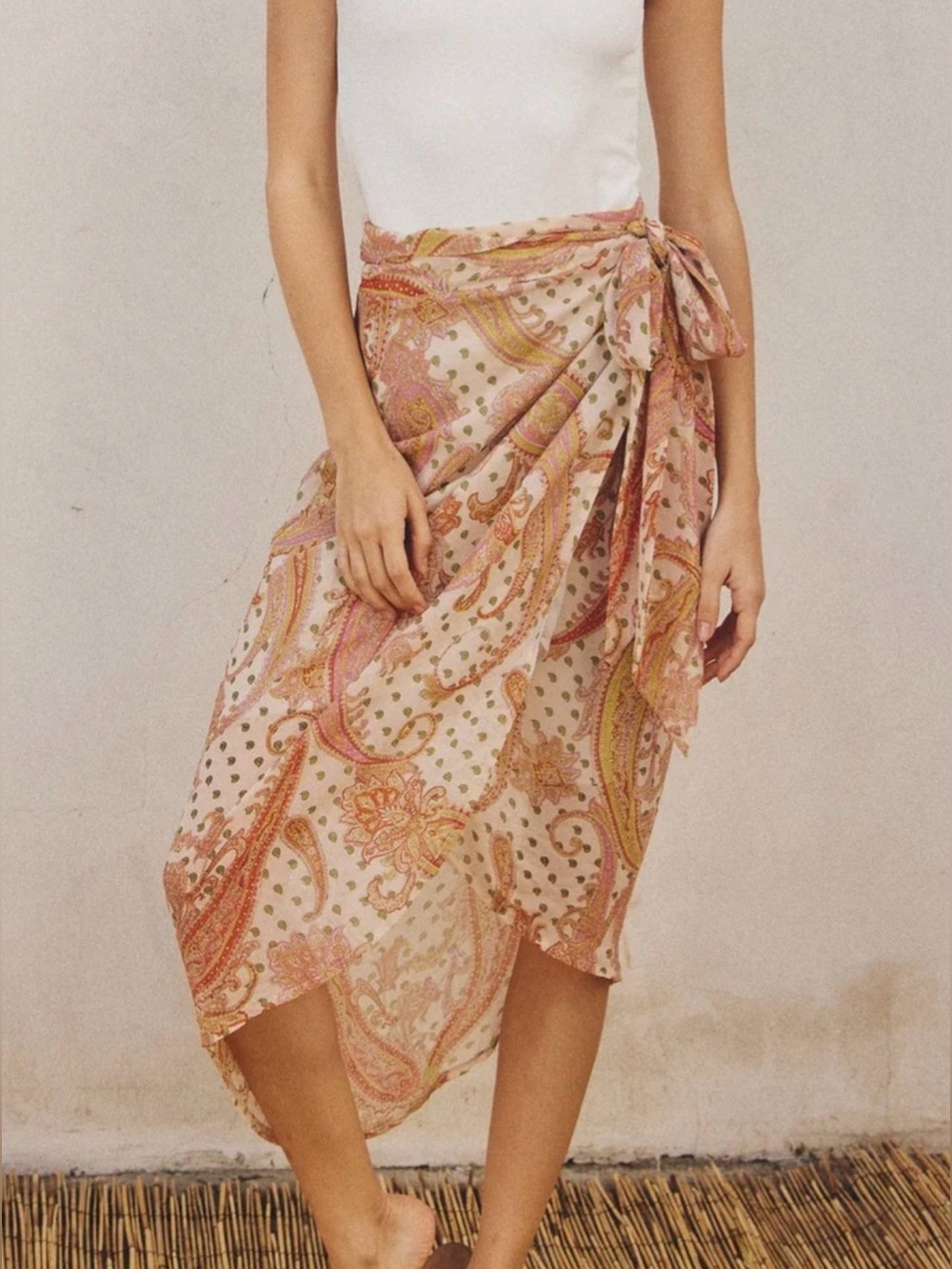 Bohemian CoCo - Paisley Wrap Midi Skirt